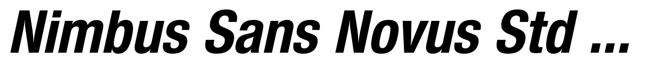 Nimbus Sans Novus Std Condensed Bold Italic